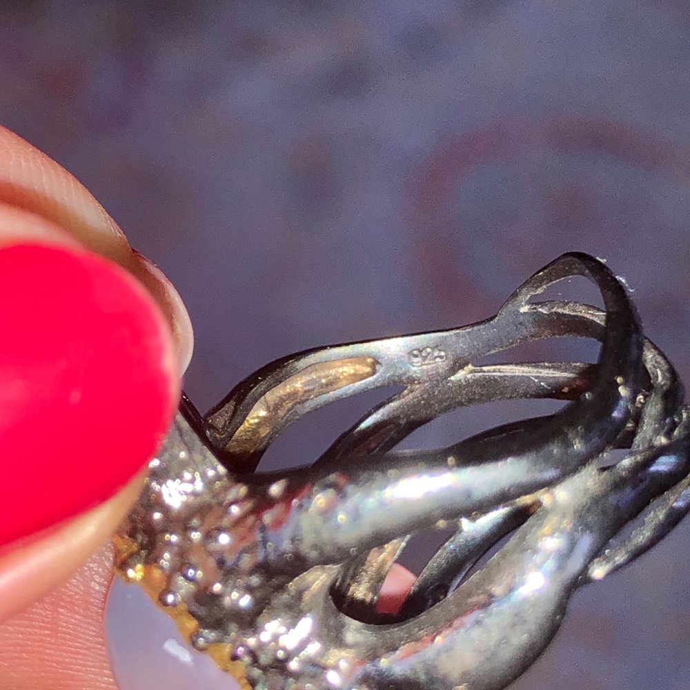 Genuine Chalcedony Ruby Sterling Silver Ring - image 8